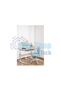 Кресло детское Cactus CS-CHR-3594BL голубой, крестов. пластик белый