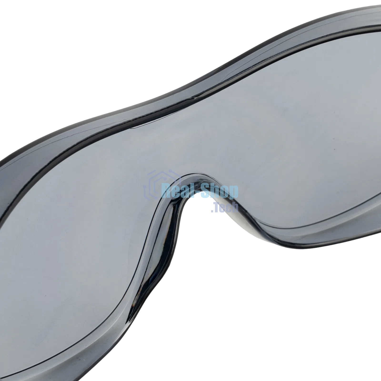 Очки защитные Denzel открытые, поликарбонатные, увеличенная дымчатая линза, регулируемые дужки