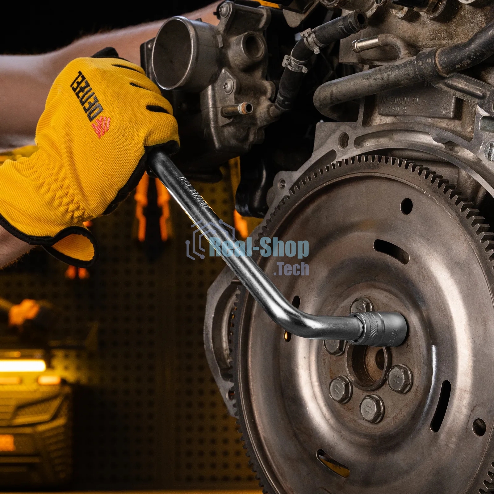 Вороток Г-образный Denzel 300x75 мм, квадрат 1/2