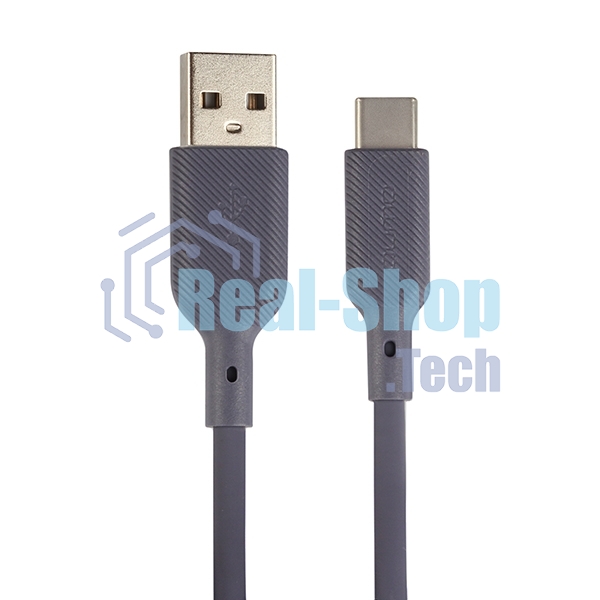 Кабель QUMO 32962 USB-A на Type-C, силиконовый, 1м, 3A, 18W (серый)