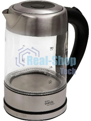 Чайник электрический OASIS K-7GS стальной+черный 1,7л. 2200Вт