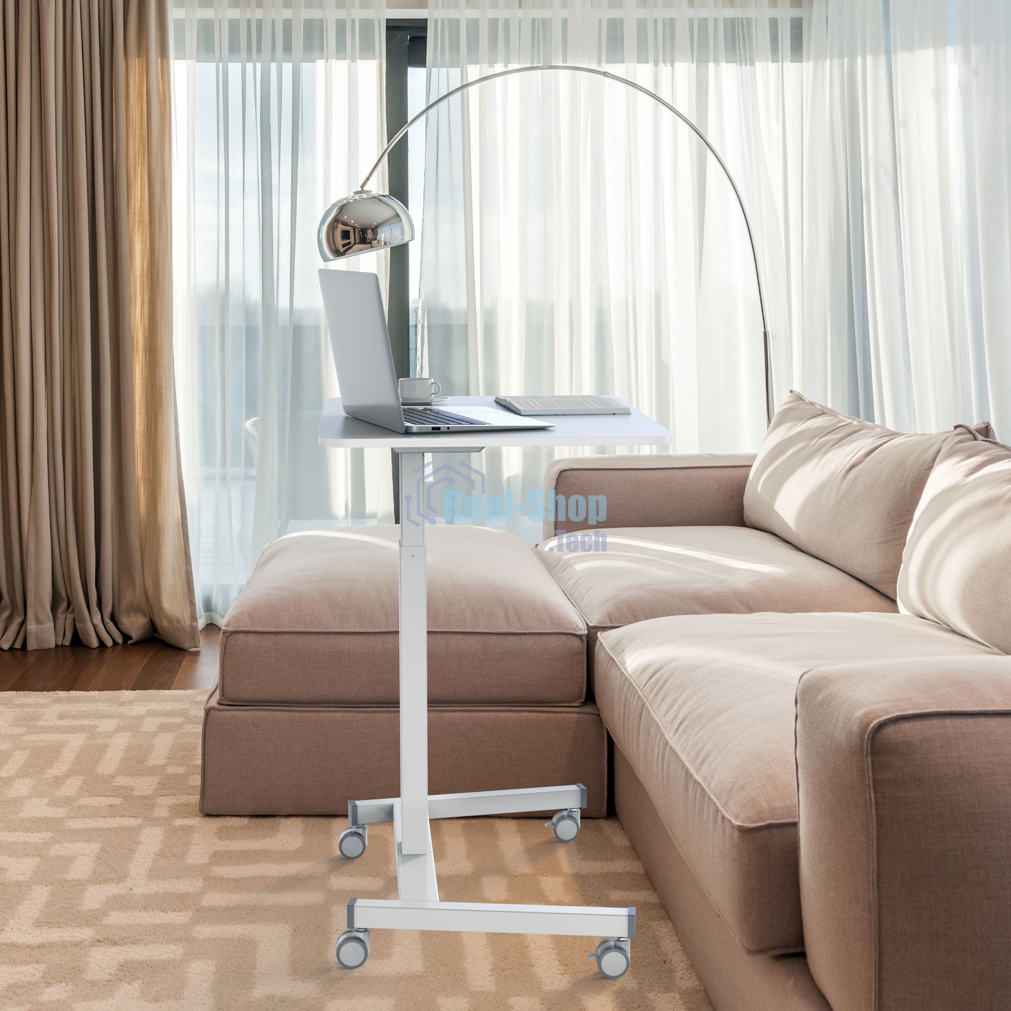 Стол для ноутбука Cactus VM-FDS102 столешница МДФ белый 80x60x122см (CS-FDS102WWT)