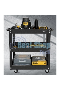 Тележка инструментальная трехсекционная на колесах Deli DL433013 510x260x580мм, до 90кг, толщина полки 0,6мм, толщина стойки 1мм