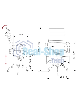 Кресло Бюрократ CH-883/BLACK черный, экокожа