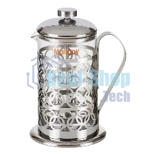 Френч-пресс MALLONY OLIMPIA, 800 мл, из жаропрочного стекла, в корп из нерж ст, T046-800ML (95092)