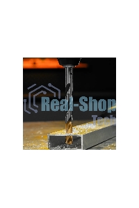 Сверло спиральное по металлу Denzel 12 x 151мм, Р6М5, Golden Tip, многогранная заточка