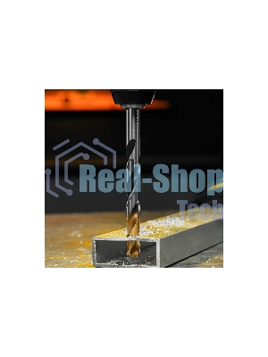 Сверло спиральное по металлу Denzel 12 x 151мм, Р6М5, Golden Tip, многогранная заточка