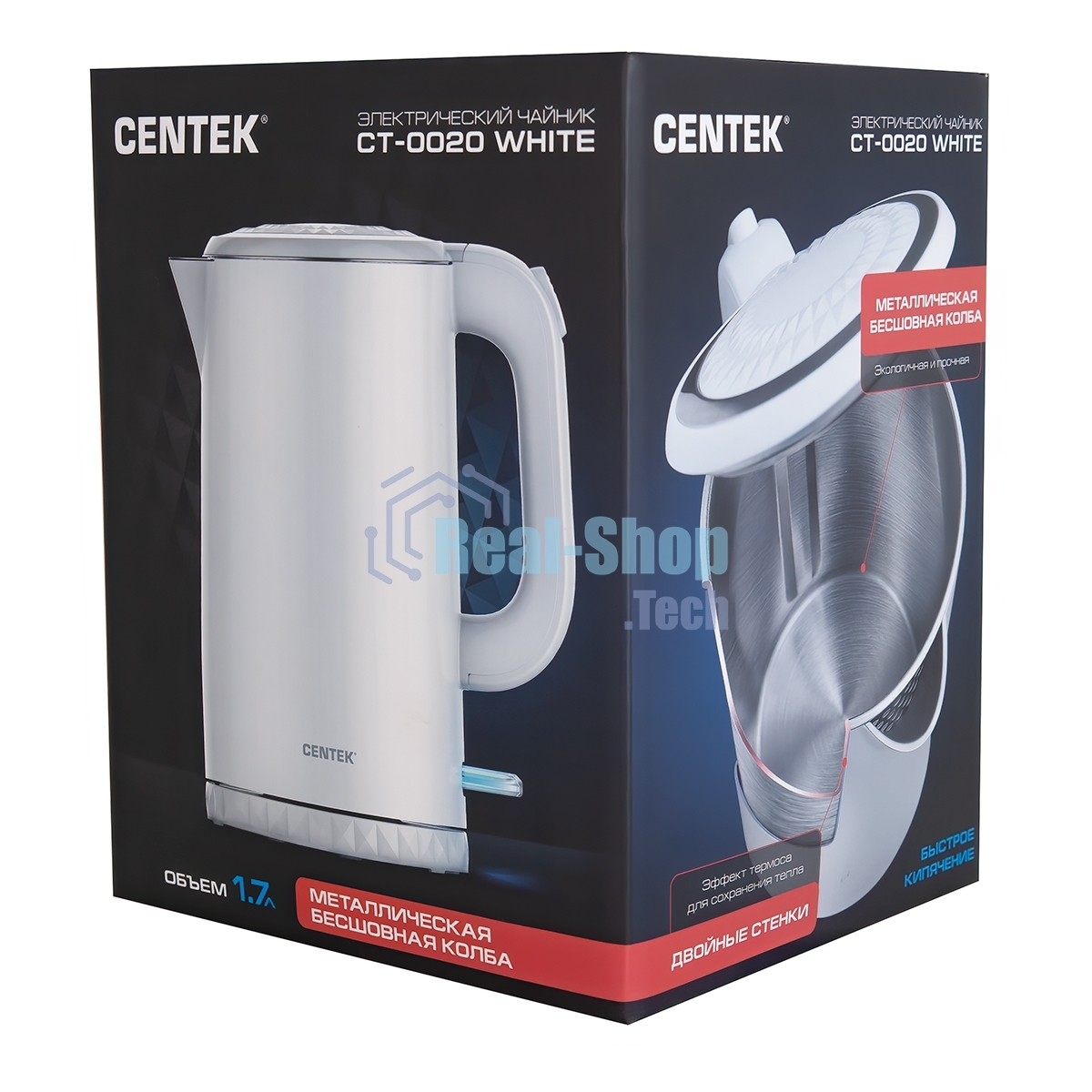Чайник электрический Centek CT-0020 белый