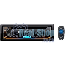 Автомагнитола JVC KD-T902BT, 1 DIN, CD, Bluetooth, USB Type-A, AUX, пульт ДУ, съёмная панель