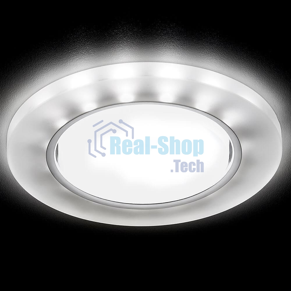 Встраиваемый точечный светильник G214 CH/WH хром/матовый GX53+3W(LED WHITE)