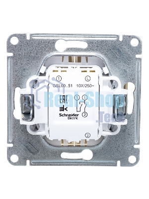 Механизм выключателя 2-кл. СП GLOSSA 10А IP20 10AX беж. SchE GSL000251