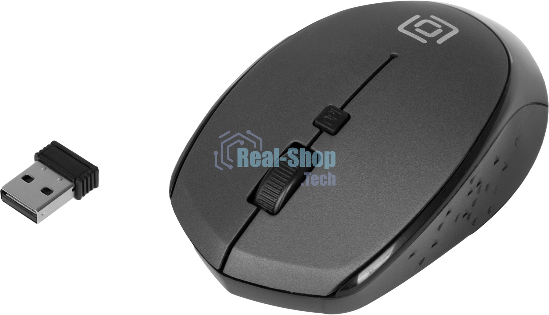 Мышь беспроводная Oklick 488MW серый/черный, 1600 dpi, радиоканал, USB, кнопки - 4