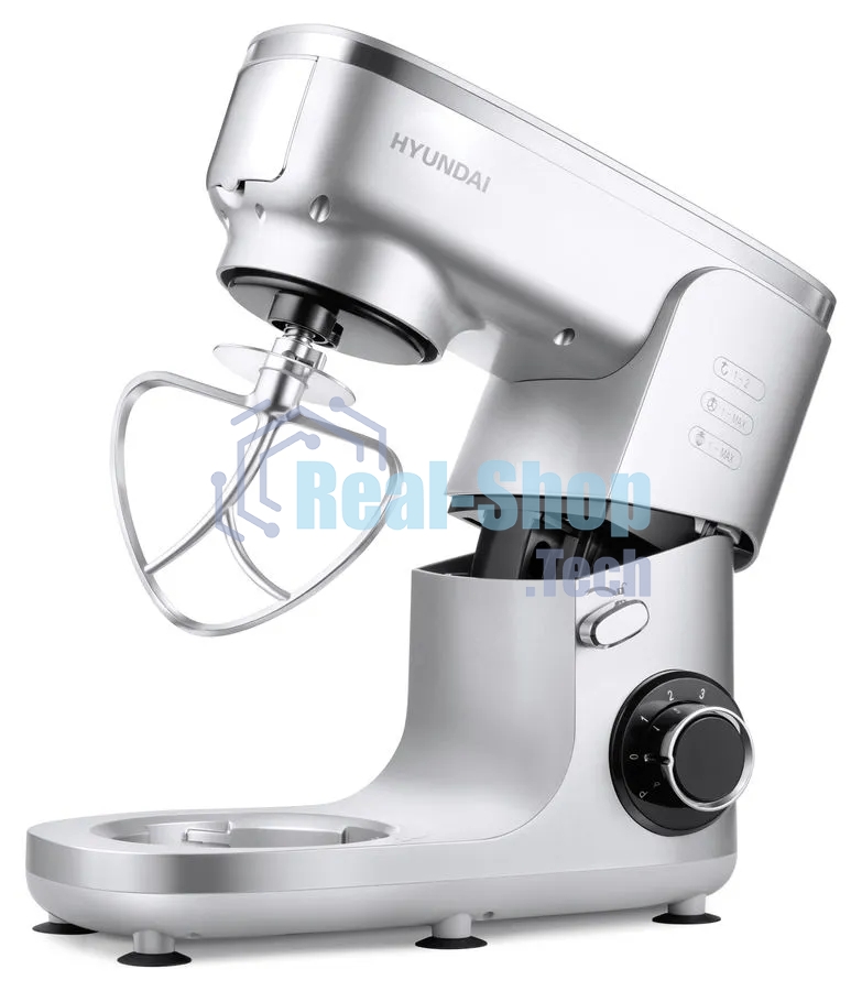 Кухонная машина Hyundai HYM-S7651 планетар.вращ. 1400Вт серебристый