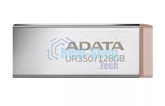 Флешка USB ADATA UR350 (UR350-32G-RSR/BG), 32G, USB 3.2, R/W 100/15, серебристый/коричневый