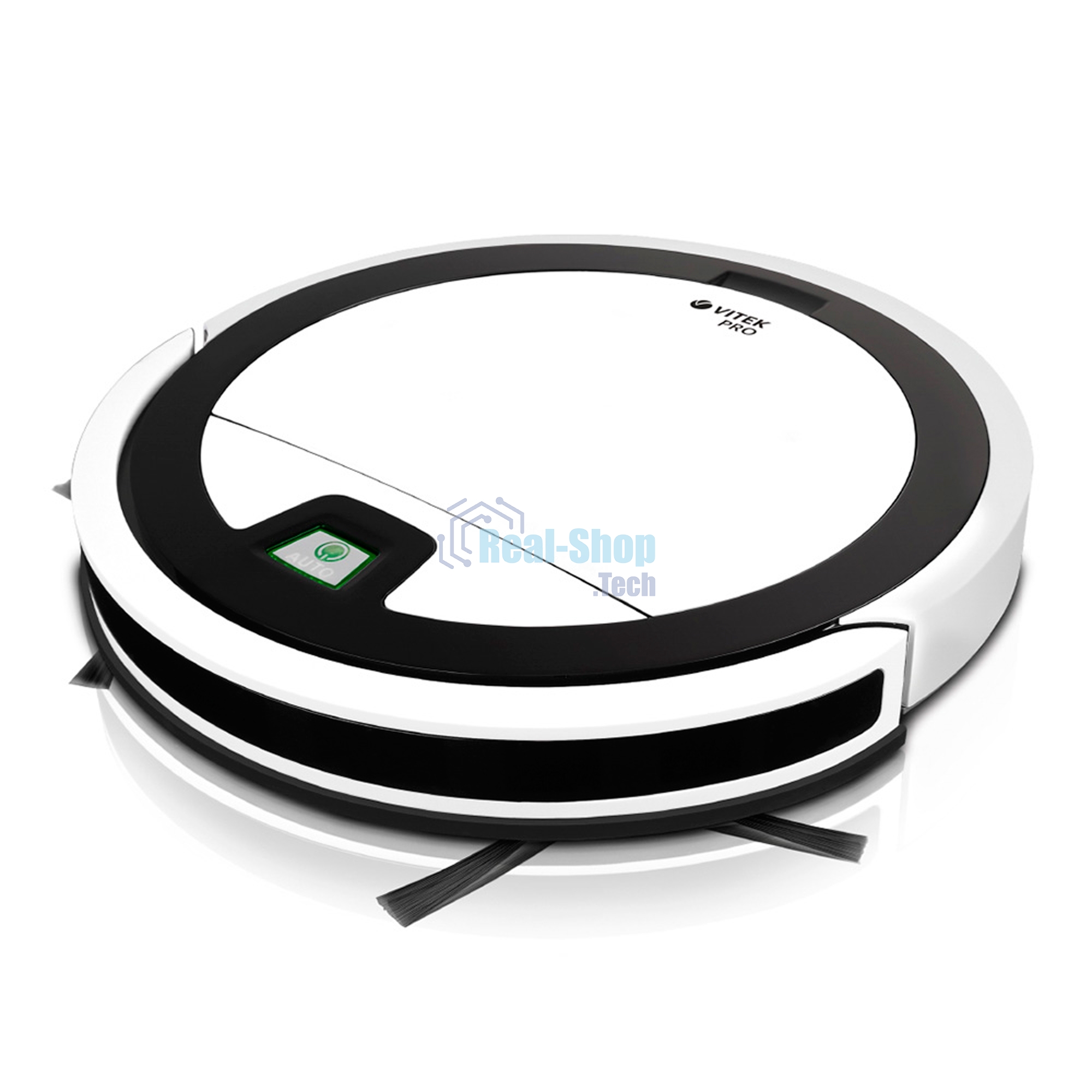 Пылесос-робот Vitek VT-1803 белый, Li-Ion, уборка влажная, пылесборник контейнер 0.2 л