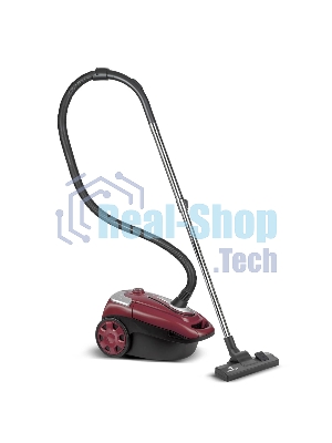 Пылесос Eurostek EVC-3514 бордовый, 500/2800 Вт, уборка сухая, пылесборник мешок, 3,5 л