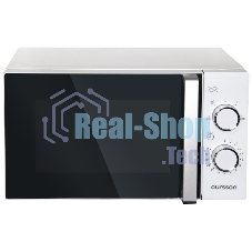 Микроволновая печь Oursson MM2009/WH белый/черный, 20 л, 700 Вт, переключатели - поворотный механизм
