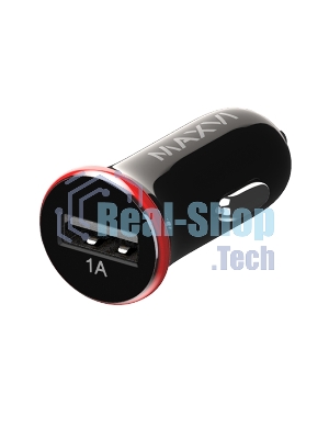Автомобильное зарядное устройство Maxvi CCM-101BR USB 1А черно-красный