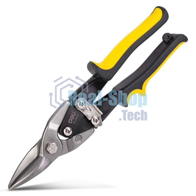 Ножницы по металлу Deli DL20030 Режущая кромка Cr-V с высокочастотной термообработкой. Двухкомпонентная ручка.