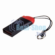 Кард-ридер Rexant 18-4110/черный-красный/SD/microSD/microSDHC/USB 2.0/пластик