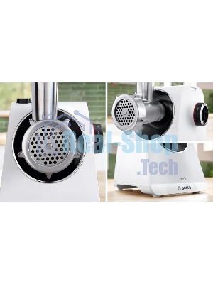 Мясорубка электрическая Bosch MFWS607W белый, 2100 Вт, 3.5 кг/мин, реверс, насадки - 4