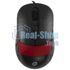 Мышь проводная Oklick 310M черный/красный, 2400 dpi, USB, кнопки - 4