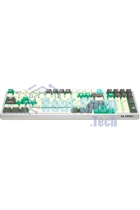 Клавиатура проводная A4Tech Bloody S98 Pixels Green USB белый/бежевый