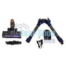 Пылесос вертикальный SUPRA VCS-5081 синий, питание от аккумулятора, 300 Вт, уборка сухая, пылесборник 1 л, работа от АКБ max 30 мин.