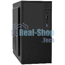 Компьютерный корпус Minitower ExeGate BAA-308UC-UNS400 (mATX, БП UNS400 с вент. 12см, 1хUSB/1хUSB 3.0/1хTypeC, HD Audio, черный)