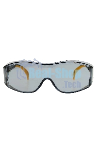 Очки защитные Denzel открытые, поликарбонатные, увеличенная дымчатая линза, регулируемые дужки