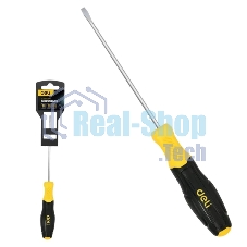 Отвертка шлицевая Deli DL6350751N 5х75мм сталь Cr-V, двухкомпонентная прорезиненная рукоять