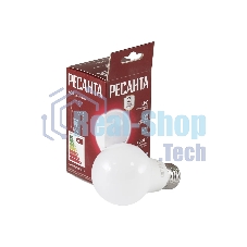 Лампа светодиодная Ресанта LL-R-A60-7W-230-4K-E27 груша, 7 Вт, нейтральный, Е27