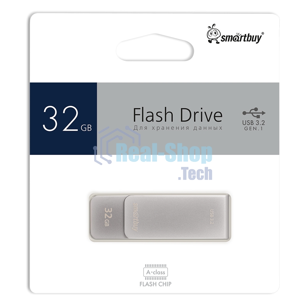 Флешка USB 3.0/3.2 32Gb SmartBuy M1 Metal Grey