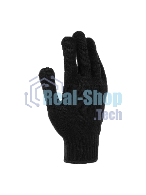 Перчатки трикотажные Сибртех акрил, усиленные, ПВХ-гель Протектор, черный, 10 класс