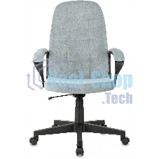 Кресло руководителя Бюрократ CH 002 Fabric серо-голубой Light-28 крестов. пластик