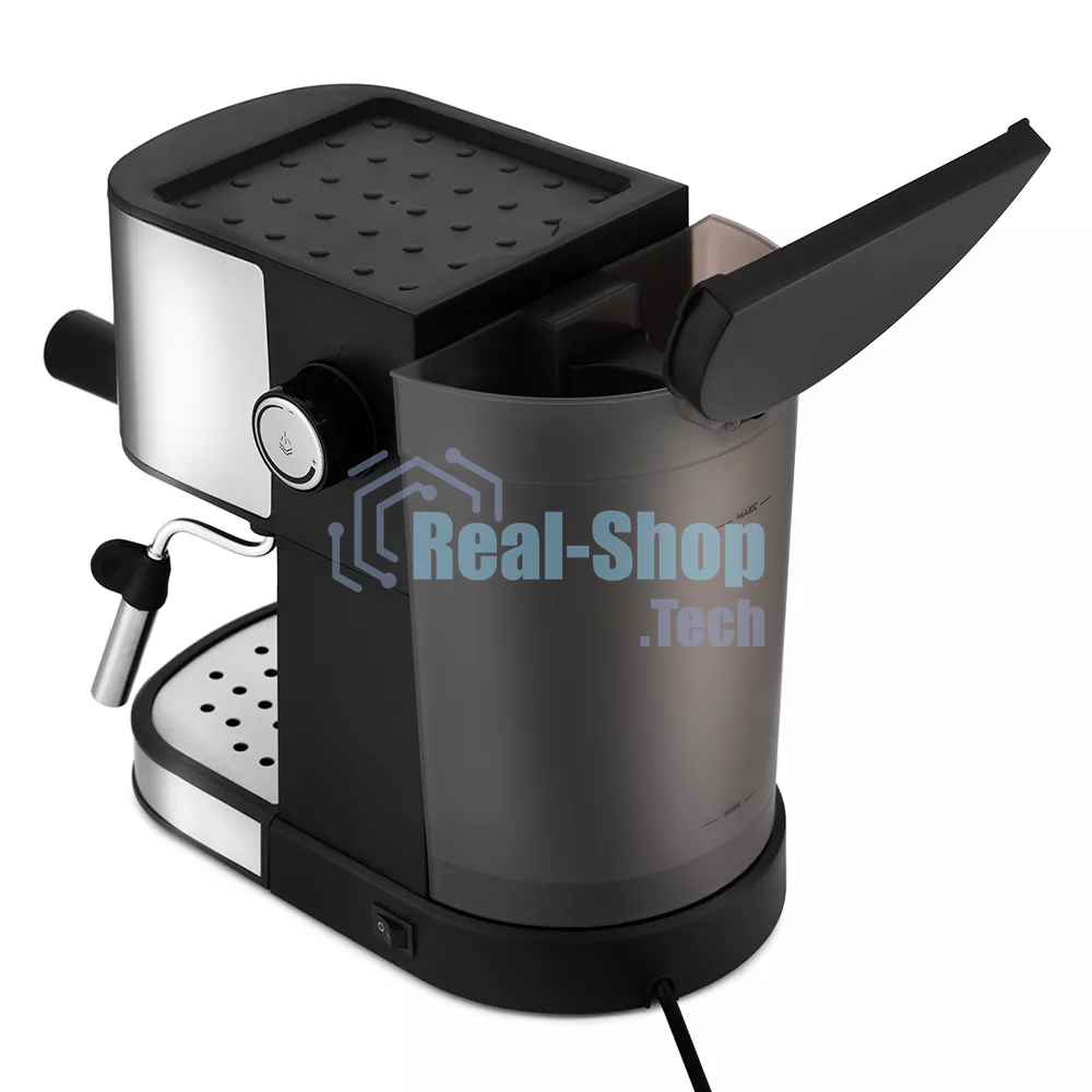 Кофеварка рожковая Kitfort KT-753 черный/нержавеющая сталь, молотый, 1 л, 850 Вт, 15 бар