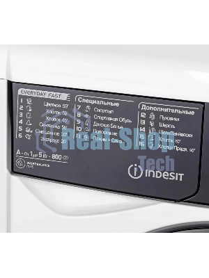 Стиральная машина Indesit EWSB 5085 BK CIS белый, загрузка фронтальная 5 кг, 800 об/мин., класс: А