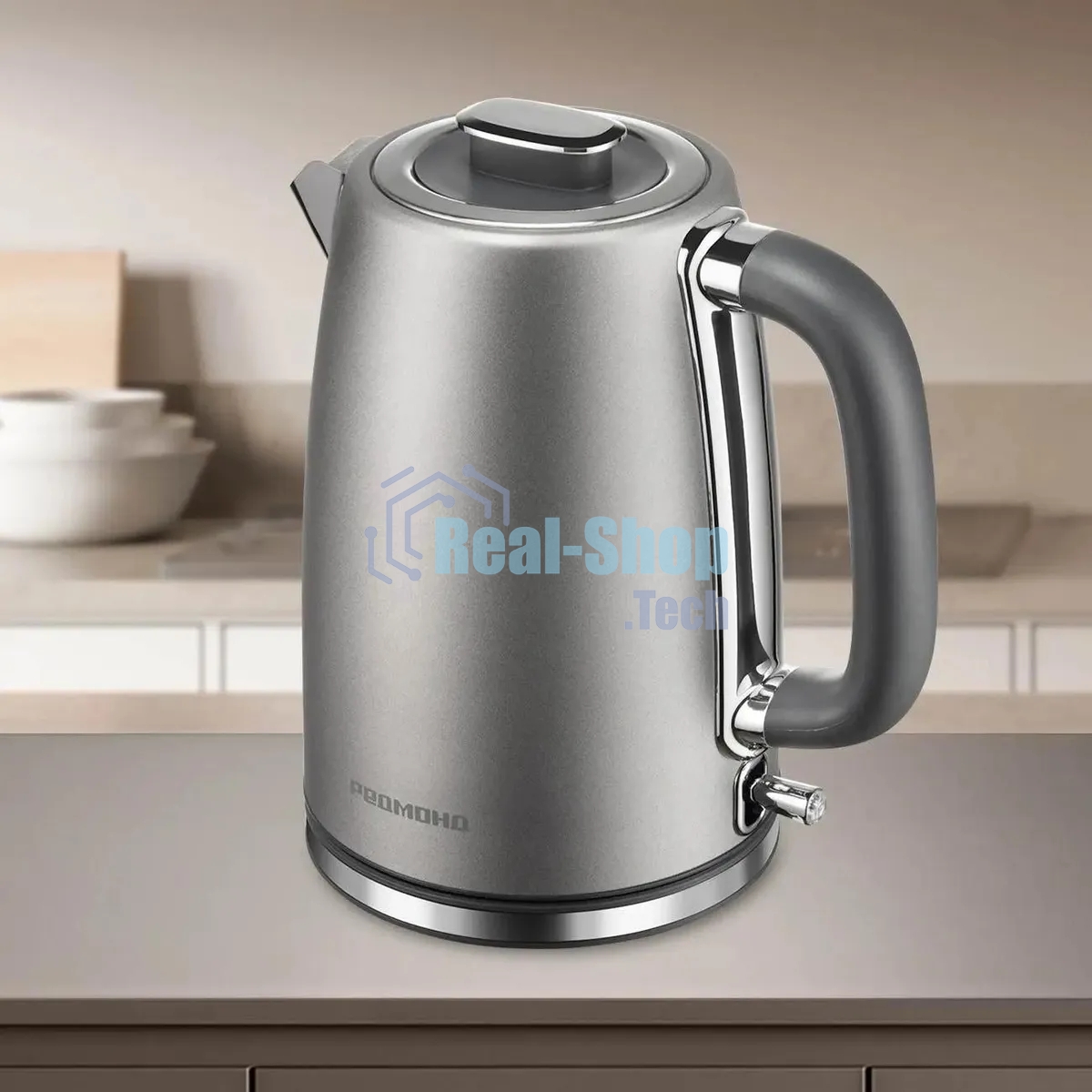 Чайник электрический Redmond KM240 1.7 л, 2200 Вт, серый