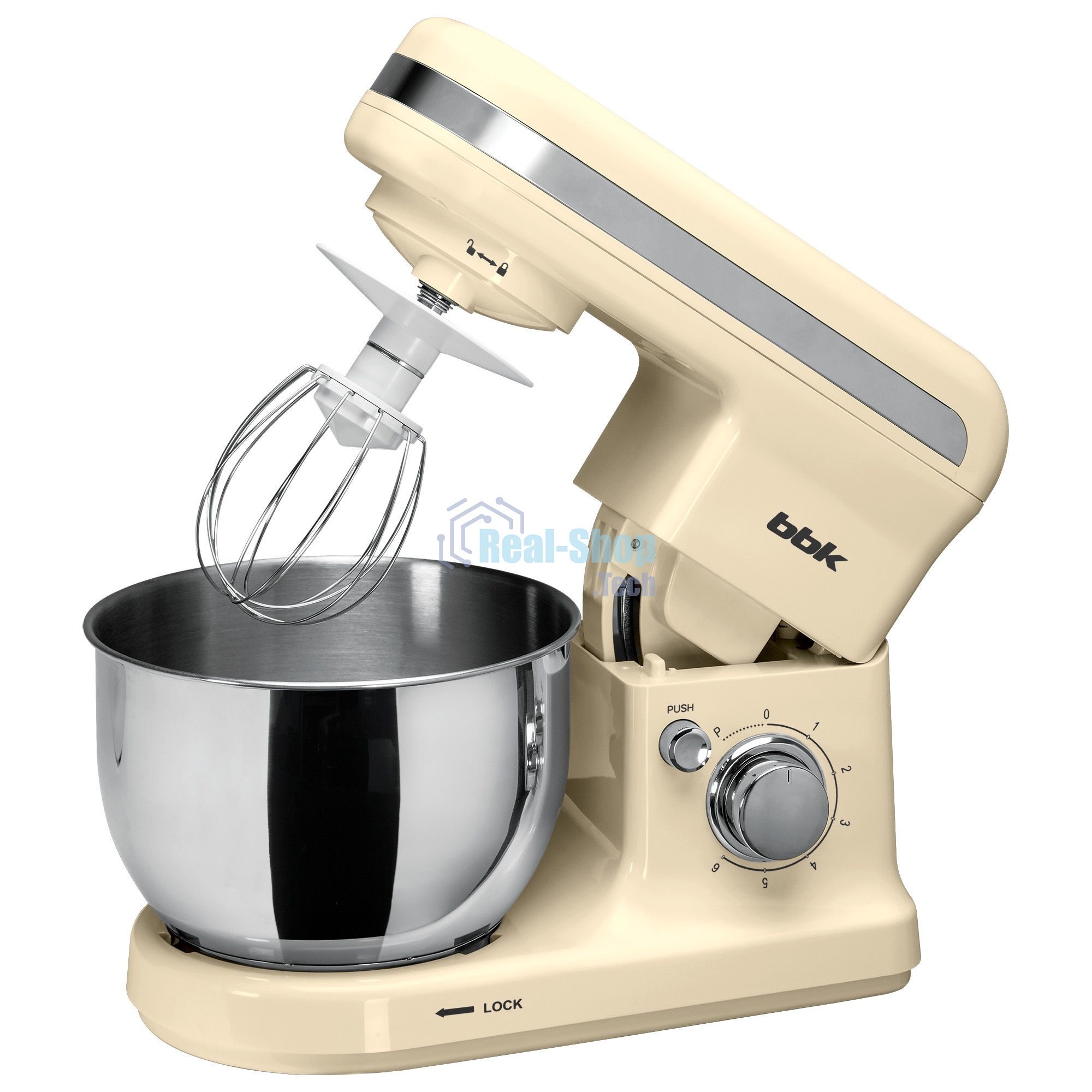 Миксер планетарный BBK KBM1401 бежевый, 1500 Вт, 4 л