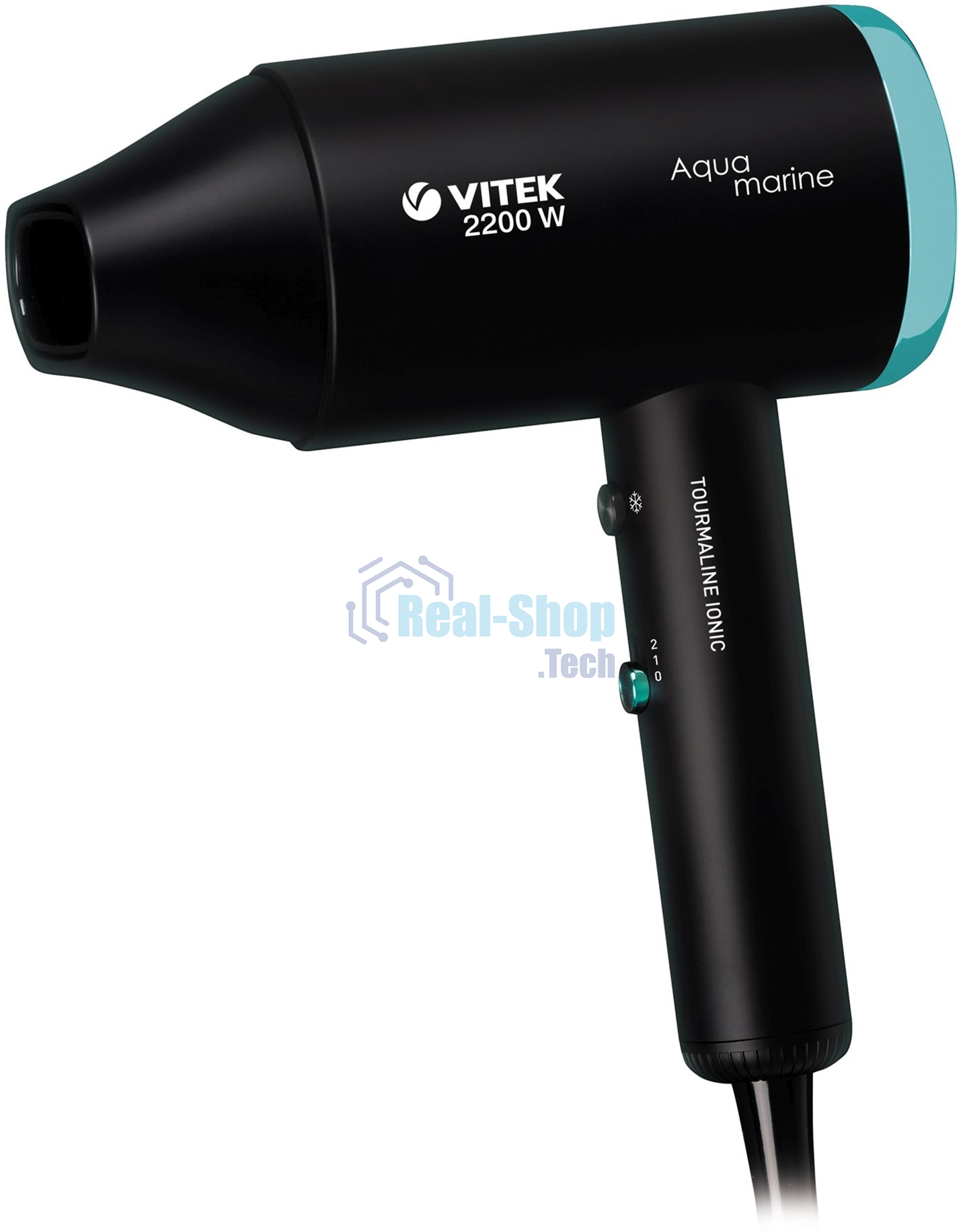 Фен Vitek VT-1324 2200Вт черный/зеленый