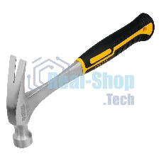 Молоток-гвоздодер Denzel 350 г, цельнометаллический, двухкомпонентная рукоятка