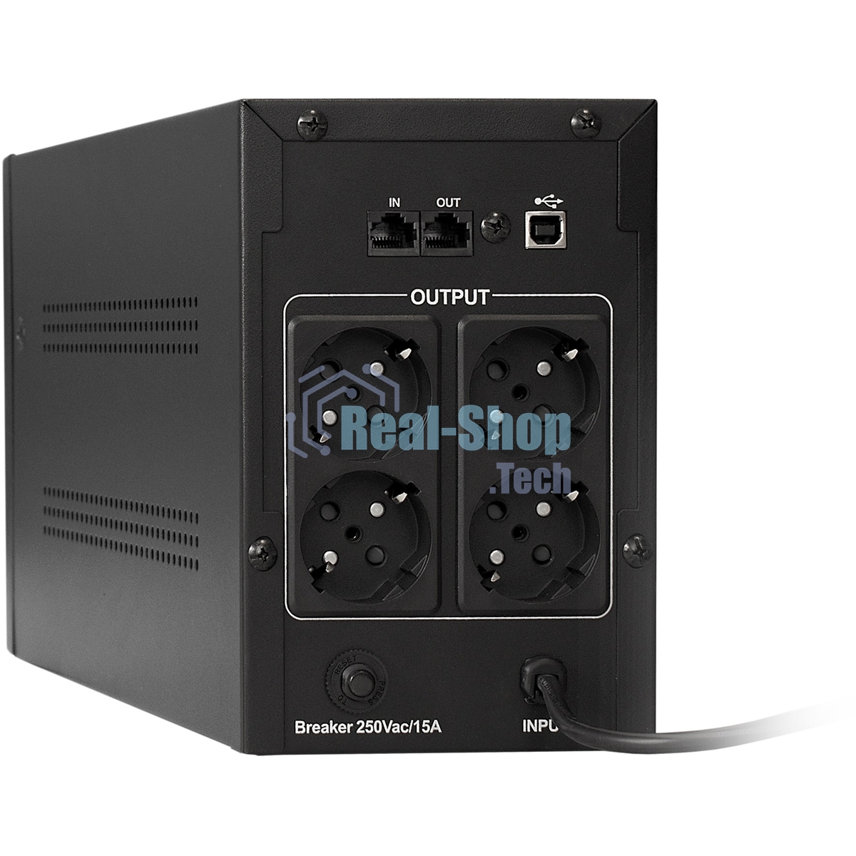 Источник бесперебойного питания ExeGate EP212518RUS Power Back UNB-1000 1000VA, черный, 4 евророзетки