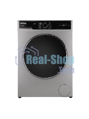 Стиральная машина Korting KWD 58L1496S серебристый, загрузка фронтальная 9 кг, 1400 об/мин., класс: А