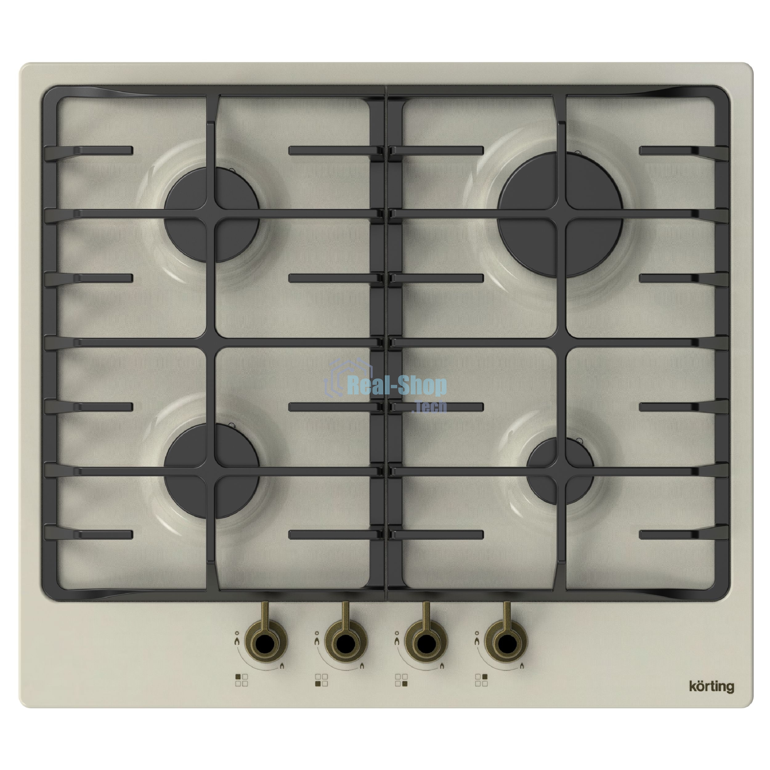 Газовая варочная поверхность Korting HG 645 CRB, 4 конфорки, эмалированный металл, 7550 Вт