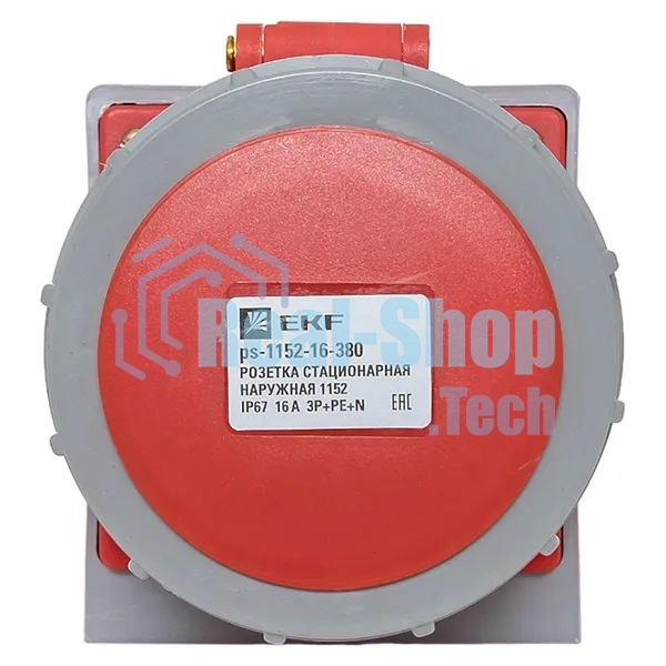 Розетка стационарная наружная EKF 1152 ps-1152-16-380 PROxima 3Р+РЕ+N 16А 380В IP67