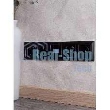 Рамка 5-местная IEK BRITE РУ-5-Бр DECOR 3D-форма хром/черный