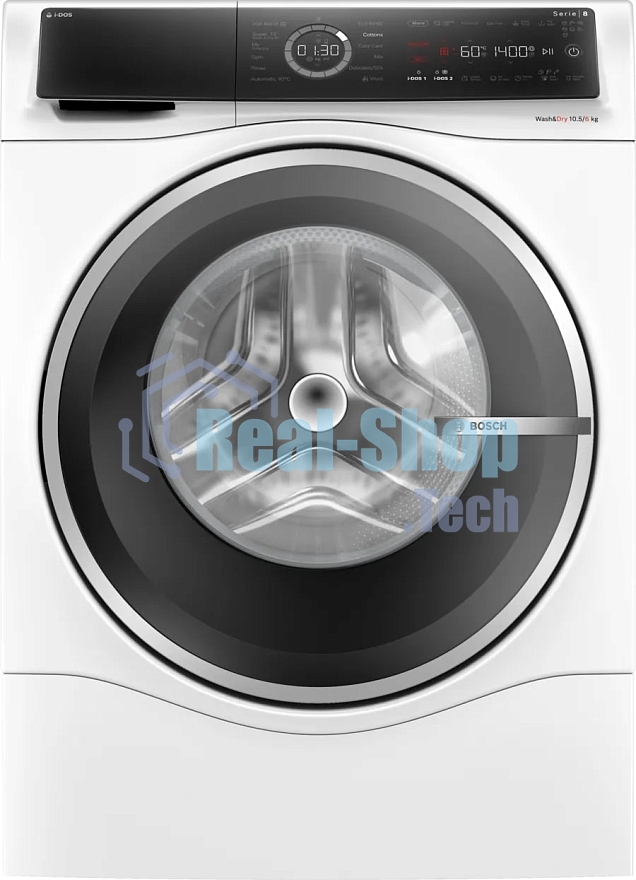 Стирально-сушильная машина Bosch WNC254A0ME белый, загр.фронтальная, макс.: 10,5 кг, 1400 об/мин, класс: D