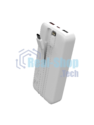 Портативный аккумулятор MORE CHOICE (4620202552822) PB35-20 20000mAh 2USB+1Type-C 3.0A 22.5W+PD20W+QC3.0, белый