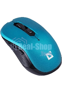 Мышь беспроводная Defender Gassa MM-105 бирюзовый, 1600 dpi, радиоканал, USB, кнопки - 6