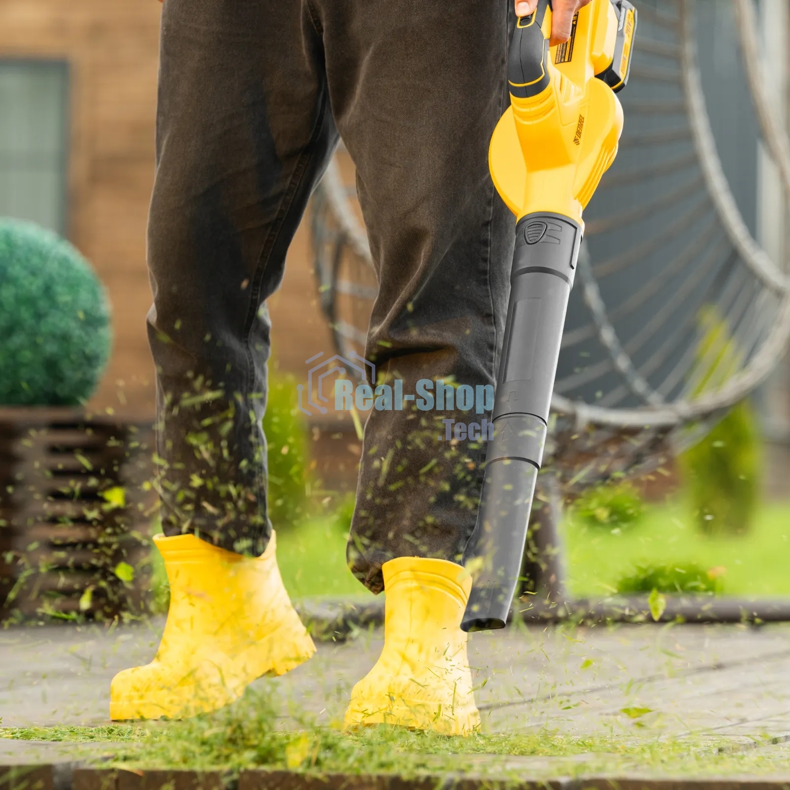 Воздуходувка аккумуляторная Denzel AB-500, 60 м/с, 500 м3/ч, Li-Ion, 20 В